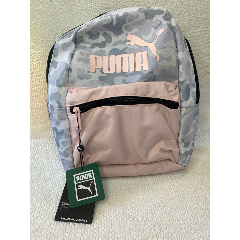 Puma Rhythm Mini Backpack Camo Pink Logo Adjustable Strap NWTS‎
